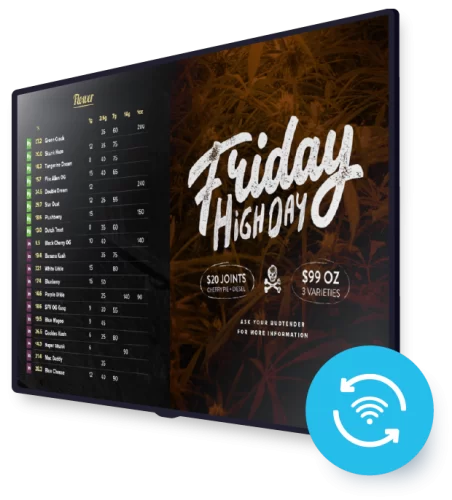 TV Menus - Cannabis Digital Signage